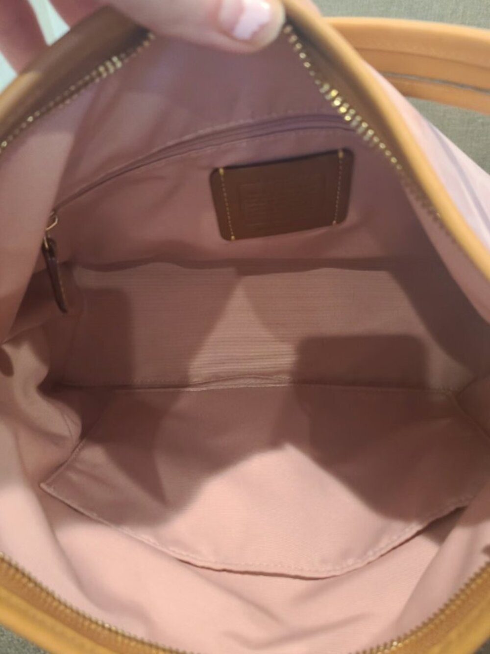 Coach CEL12 Pink Shoulder Bag Signature Canvas Handbag Floral Detail - Picture 5 of 8